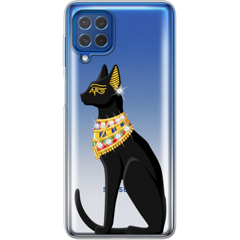 Чехол со стразами Samsung M625F Galaxy M62 Egipet Cat