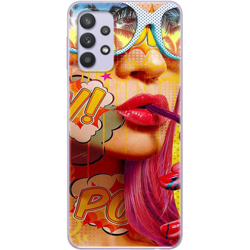 Чехол BoxFace Samsung A325 Galaxy A32 Yellow Girl Pop Art