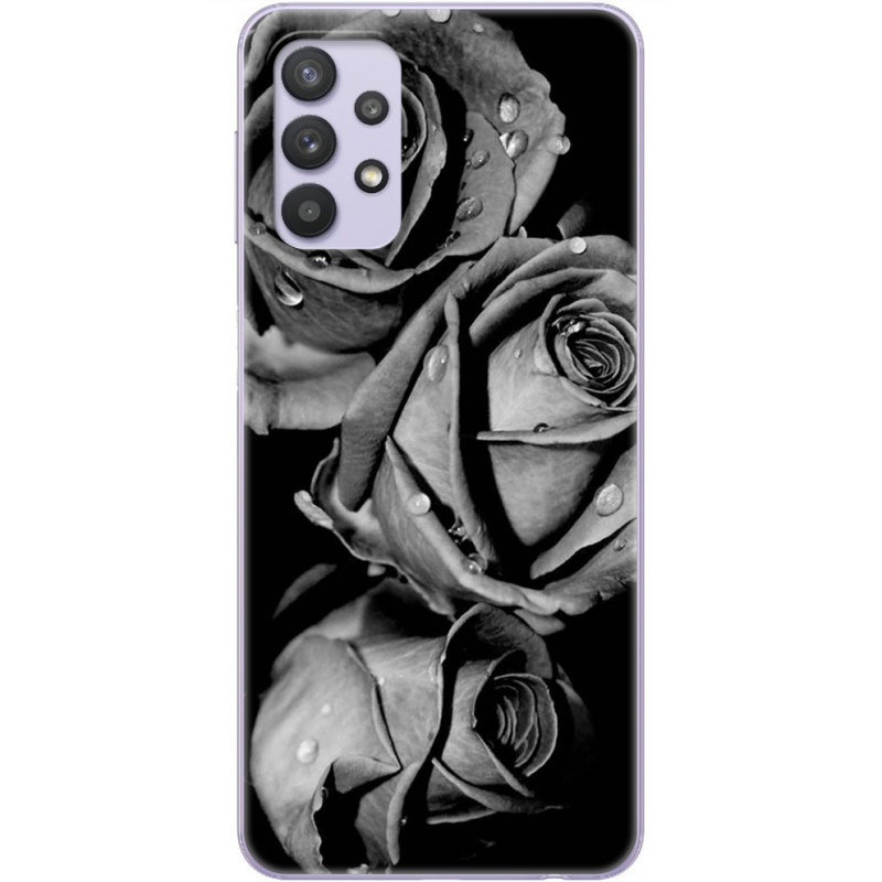 Чехол BoxFace Samsung A325 Galaxy A32 Black and White Roses