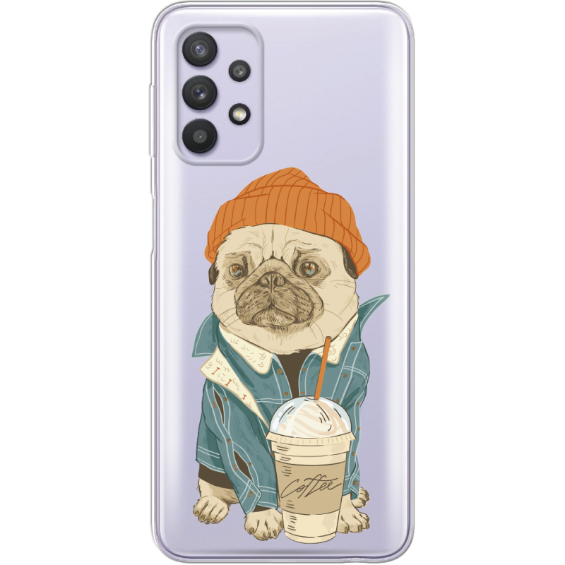 Прозрачный чехол BoxFace Samsung A325 Galaxy A32 Dog Coffeeman