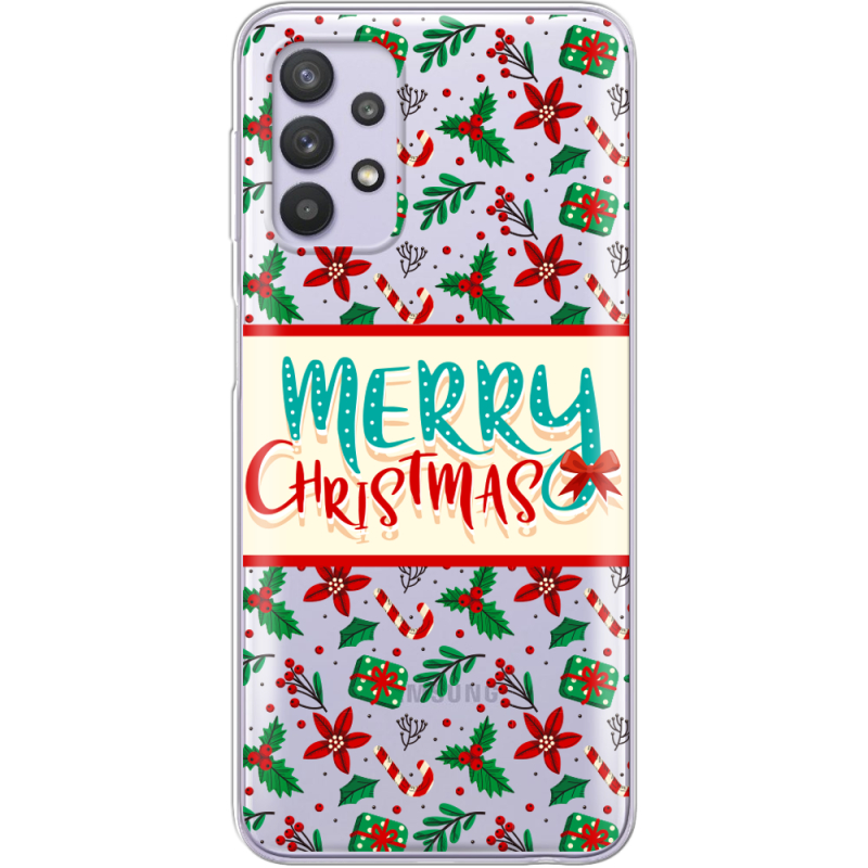 Прозрачный чехол BoxFace Samsung A325 Galaxy A32 Vintage Christmas Pattern