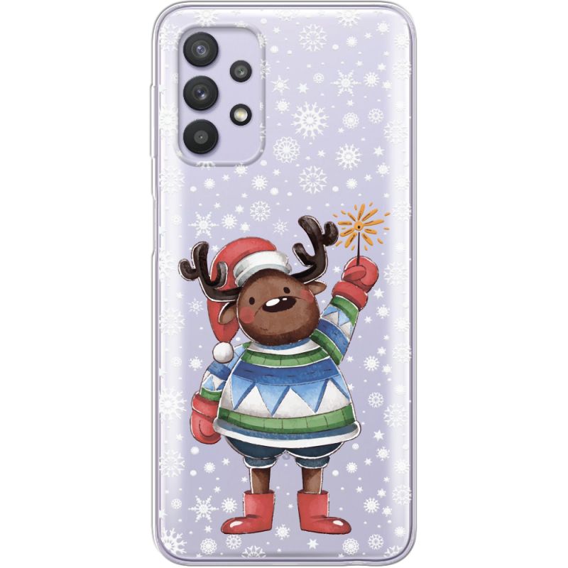 Прозрачный чехол BoxFace Samsung A325 Galaxy A32 Christmas Deer with Snow