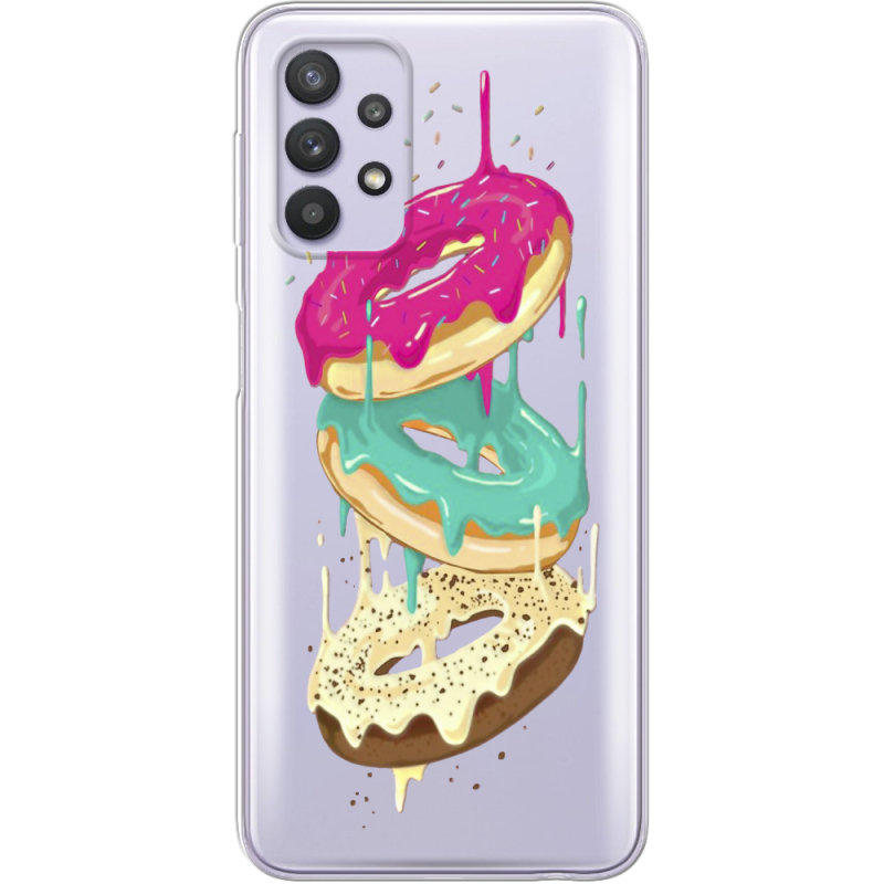 Прозрачный чехол BoxFace Samsung A325 Galaxy A32 Donuts