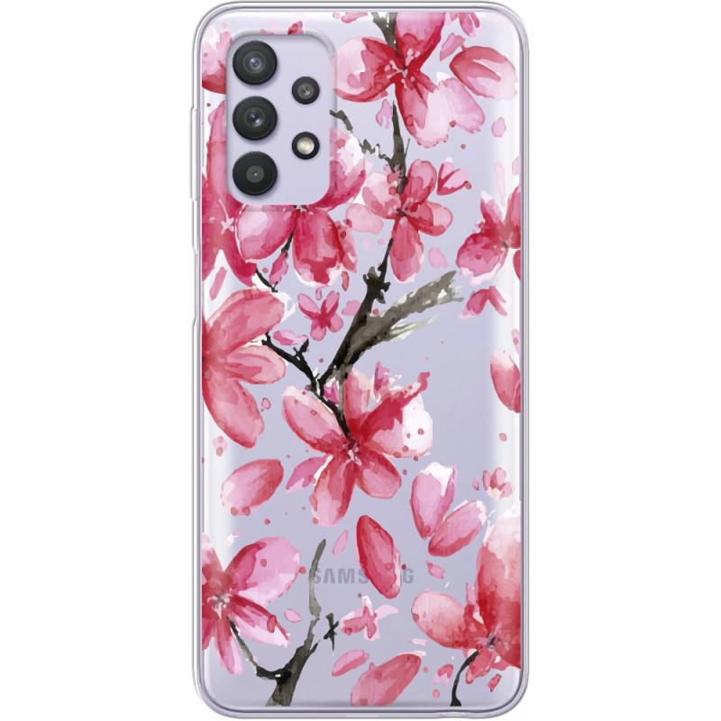 Прозрачный чехол BoxFace Samsung A325 Galaxy A32 Pink Magnolia