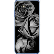 Чехол BoxFace Poco X3 Pro Black and White Roses