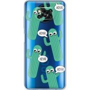 Прозрачный чехол BoxFace Xiaomi Poco X3 Pro с 3D-глазками HIYA