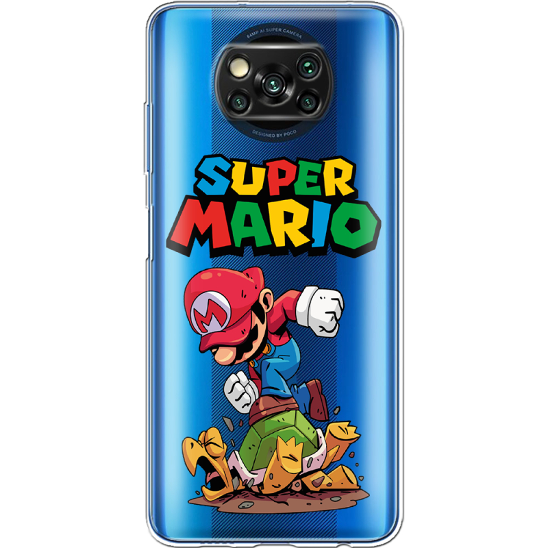Прозрачный чехол BoxFace Xiaomi Poco X3 Pro Super Mario