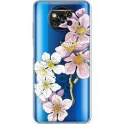 Прозрачный чехол BoxFace Xiaomi Poco X3 Pro Cherry Blossom