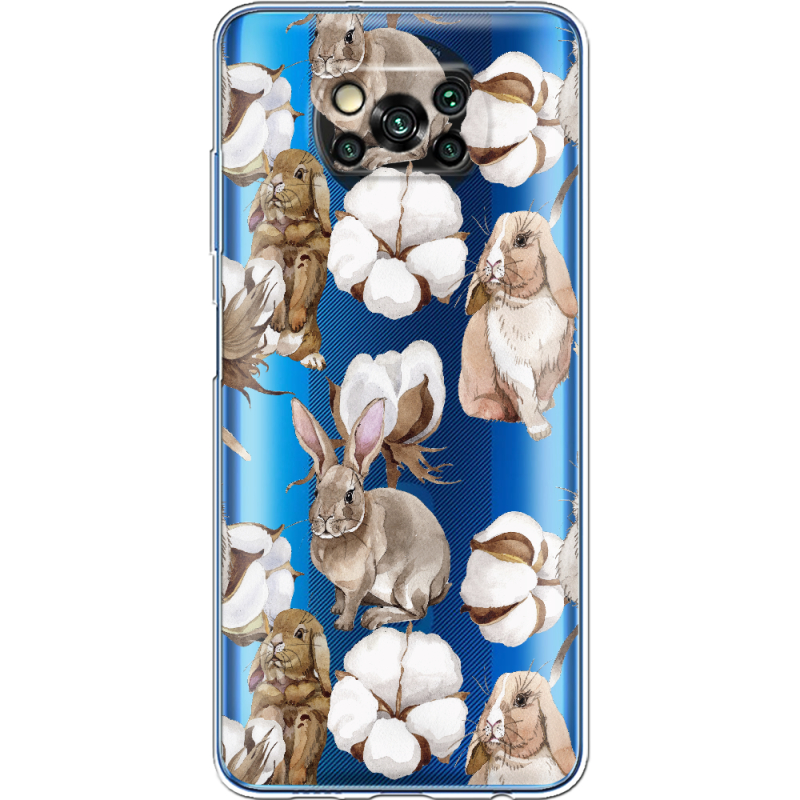 Прозрачный чехол BoxFace Xiaomi Poco X3 Pro Cotton and Rabbits
