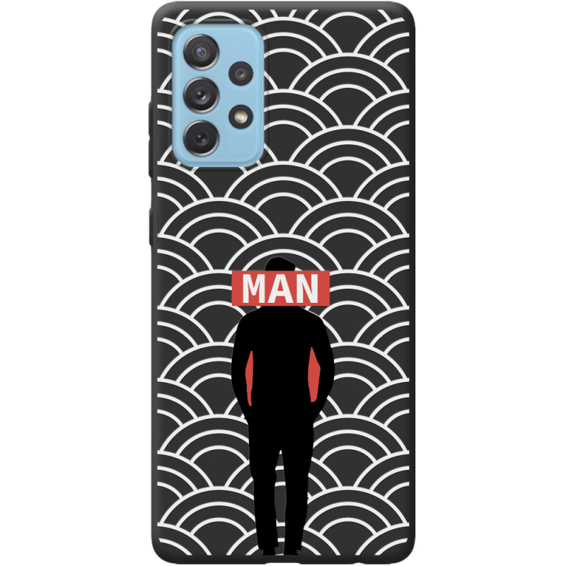 Черный чехол BoxFace Samsung A725 Galaxy A72 Man Pattern