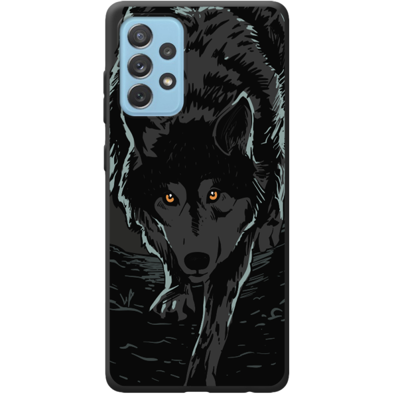 Черный чехол BoxFace Samsung A725 Galaxy A72 Wolf