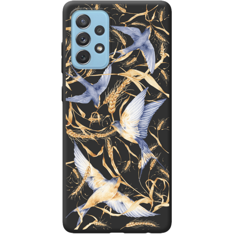 Черный чехол BoxFace Samsung A725 Galaxy A72 Ластівки