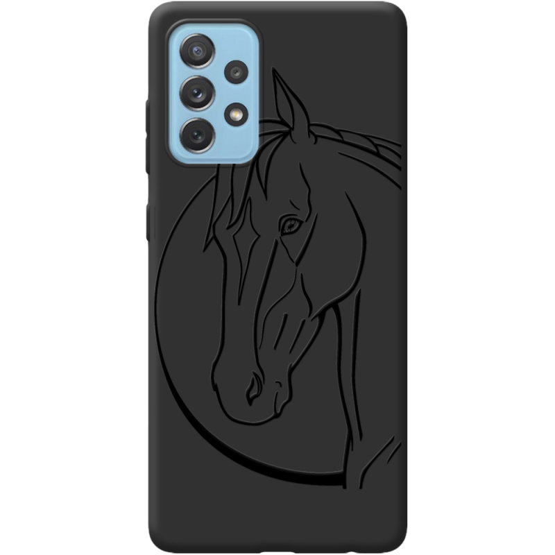 Черный чехол BoxFace Samsung A725 Galaxy A72 Horse