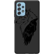 Черный чехол BoxFace Samsung A725 Galaxy A72 Wolf and Raven