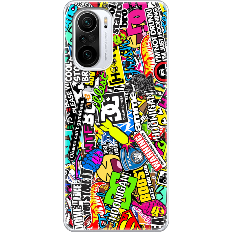 Чехол BoxFace Poco F3 Multicolored Inscriptions