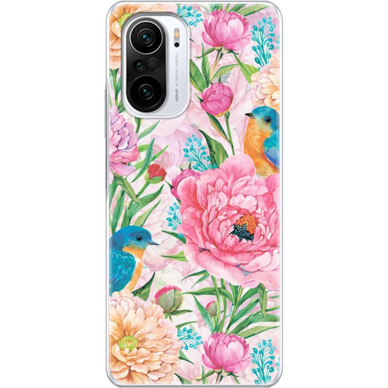 Чехол BoxFace Poco F3 Birds in Flowers