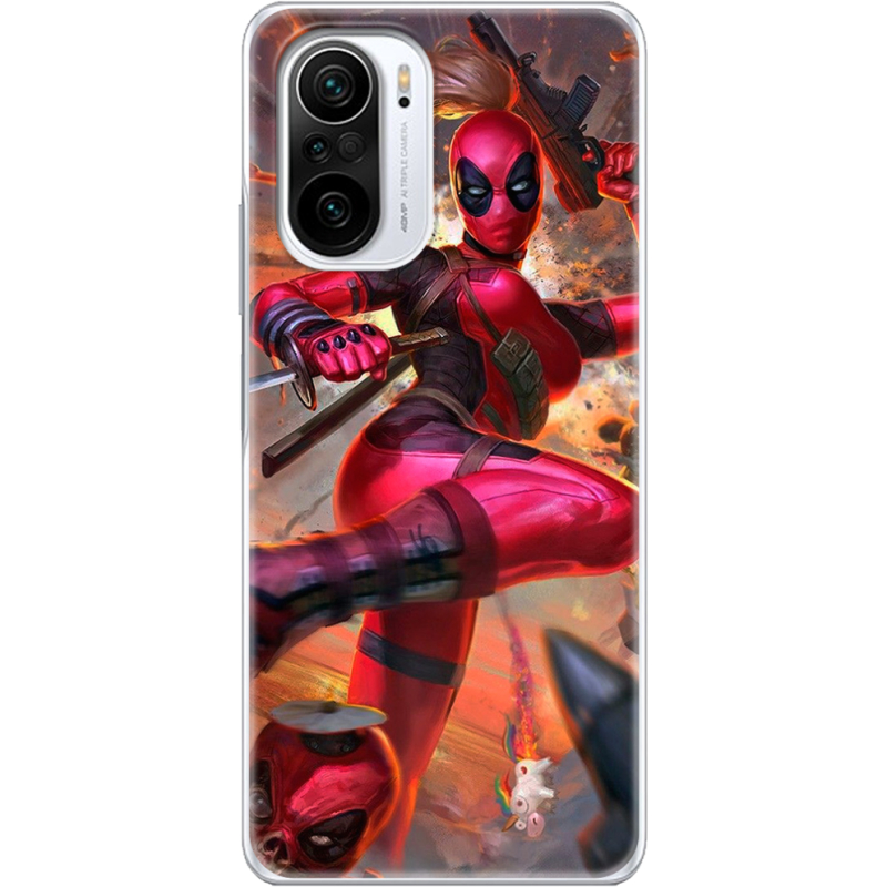 Чехол BoxFace Poco F3 Woman Deadpool