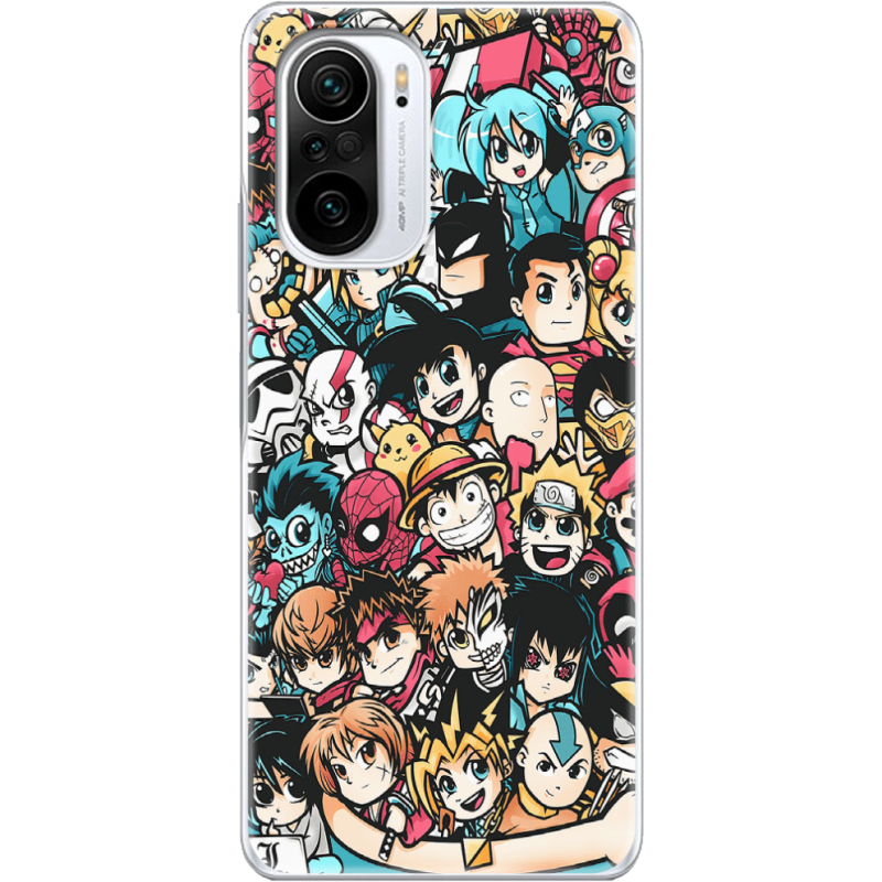 Чехол BoxFace Poco F3 Anime Stickers