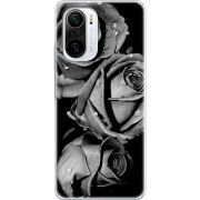 Чехол BoxFace Poco F3 Black and White Roses