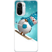 Чехол BoxFace Poco F3 Skier Snowman