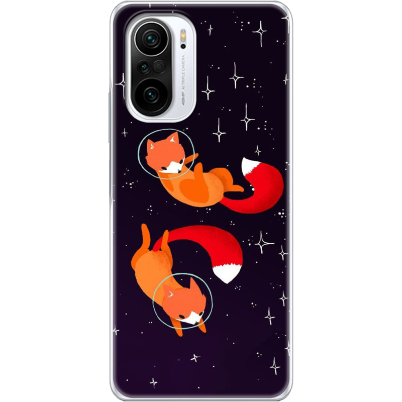 Чехол BoxFace Poco F3 Fox-Astronauts