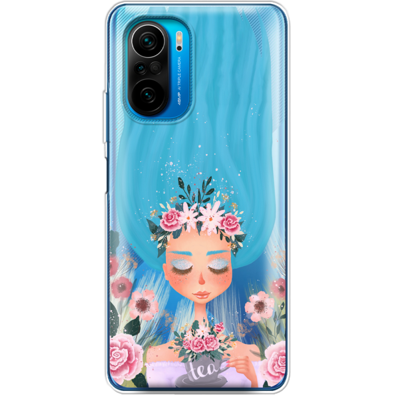 Прозрачный чехол BoxFace Poco F3 Blue Hair