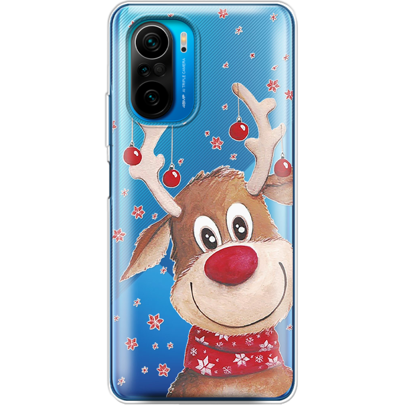 Прозрачный чехол BoxFace Poco F3 Winter Deer