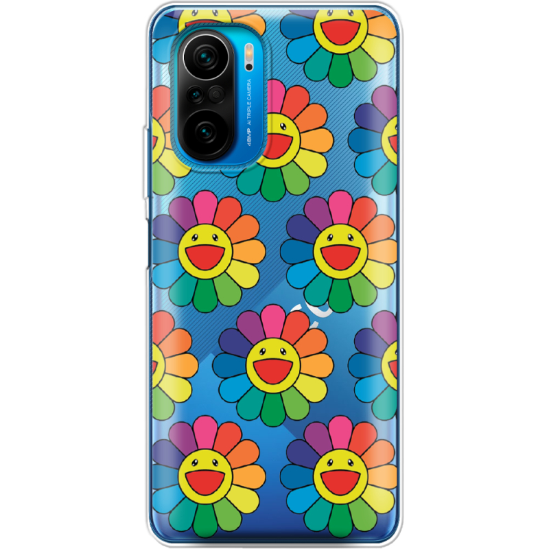 Прозрачный чехол BoxFace Poco F3 Hippie Flowers