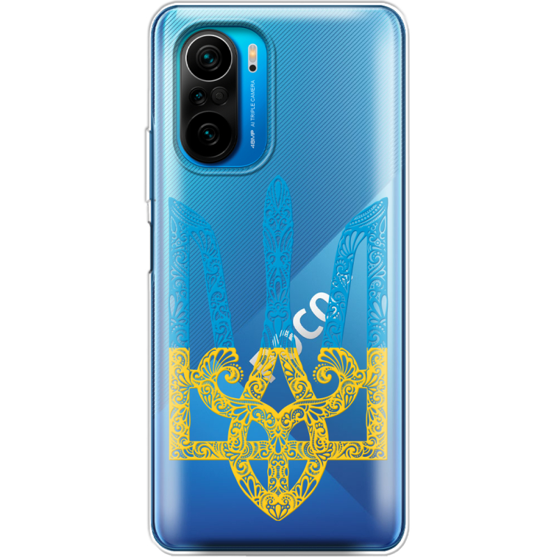 Прозрачный чехол BoxFace Poco F3 Gold Trident