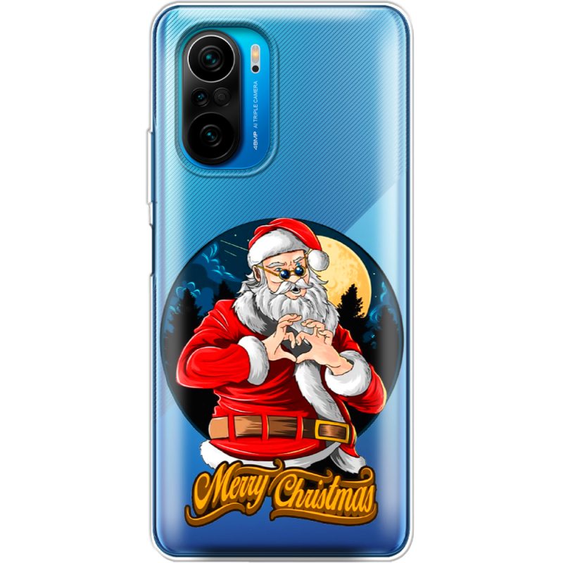 Прозрачный чехол BoxFace Poco F3 Cool Santa