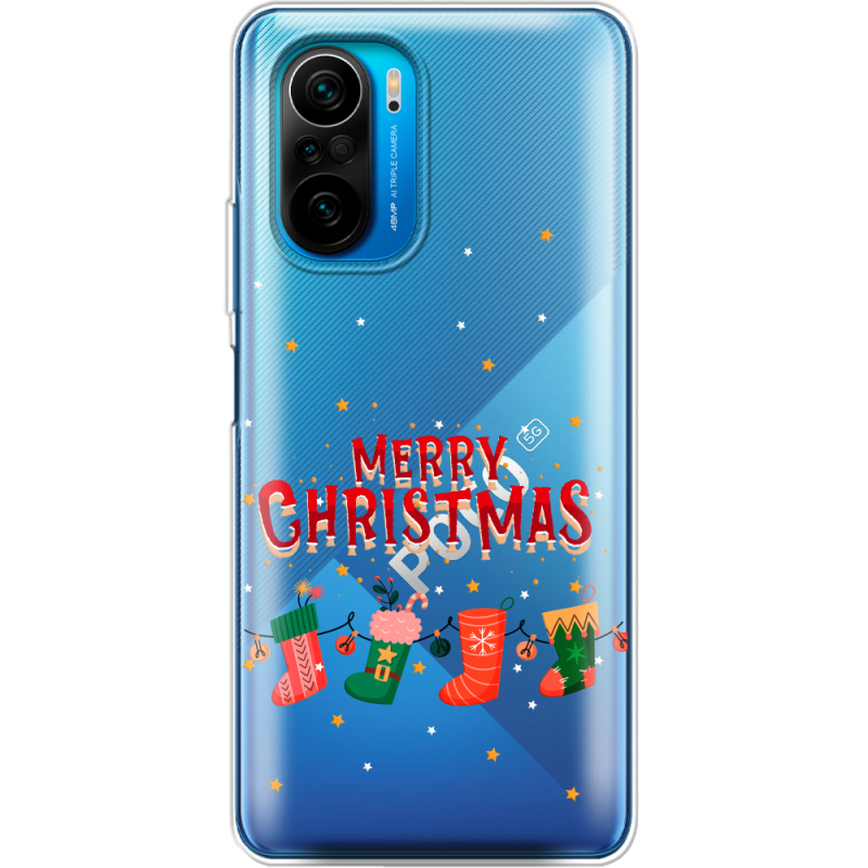 Прозрачный чехол BoxFace Poco F3 Merry Christmas