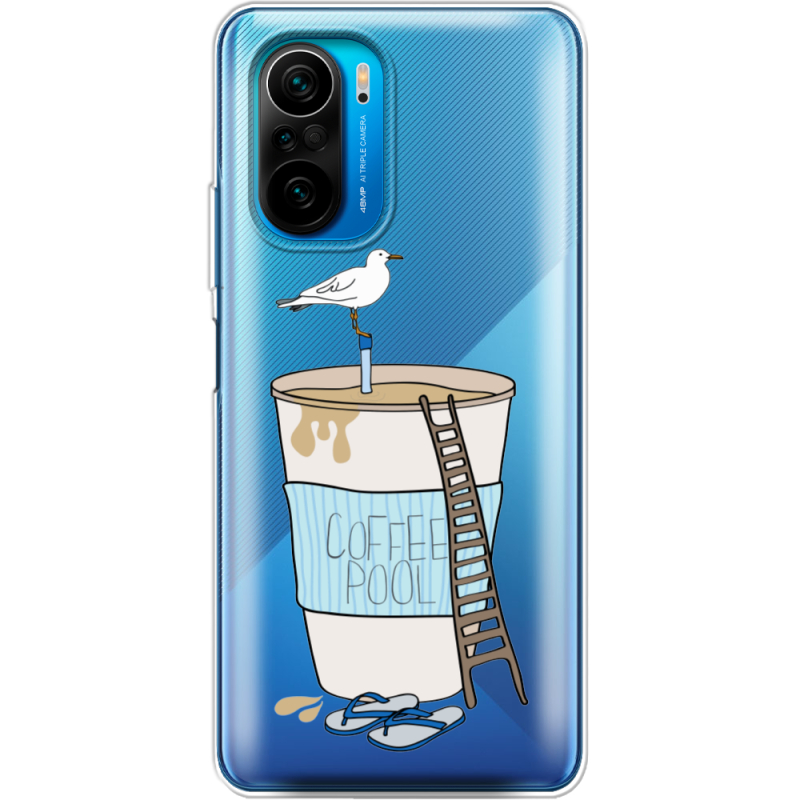 Прозрачный чехол BoxFace Poco F3 Segull in Cofee Pool