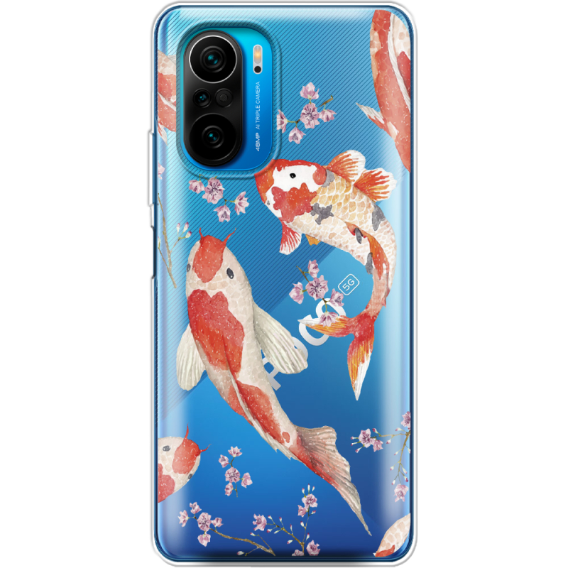 Прозрачный чехол BoxFace Poco F3 Japanese Koi Fish