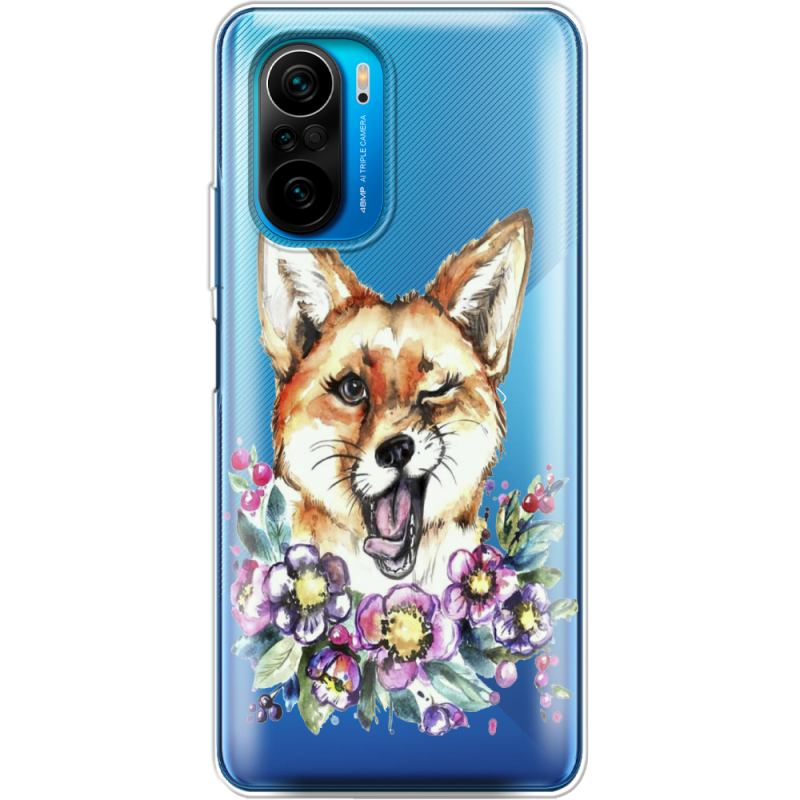 Прозрачный чехол BoxFace Poco F3 Winking Fox