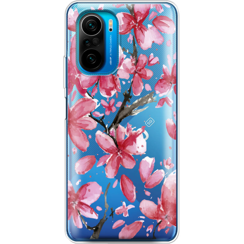 Прозрачный чехол BoxFace Poco F3 Pink Magnolia