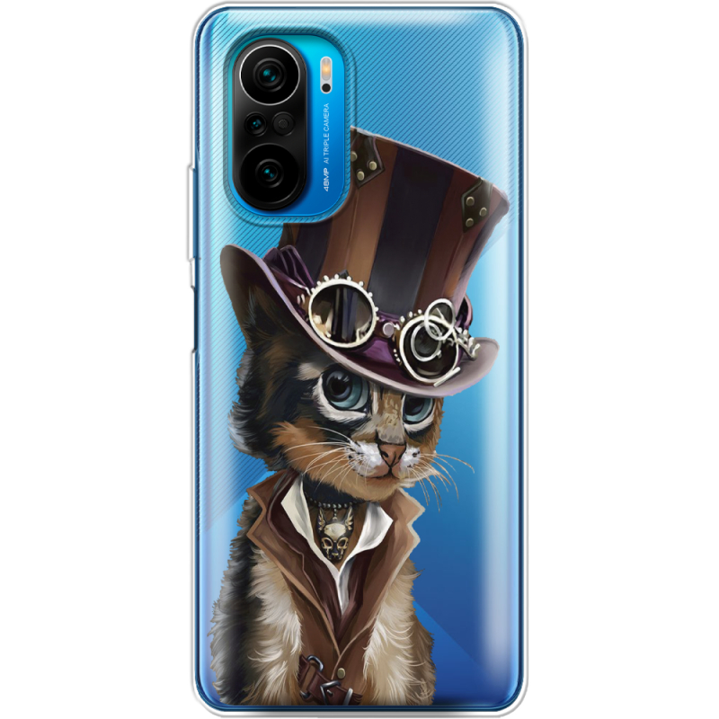 Прозрачный чехол BoxFace Poco F3 Steampunk Cat