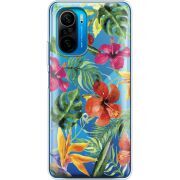 Прозрачный чехол BoxFace Poco F3 Tropical Flowers