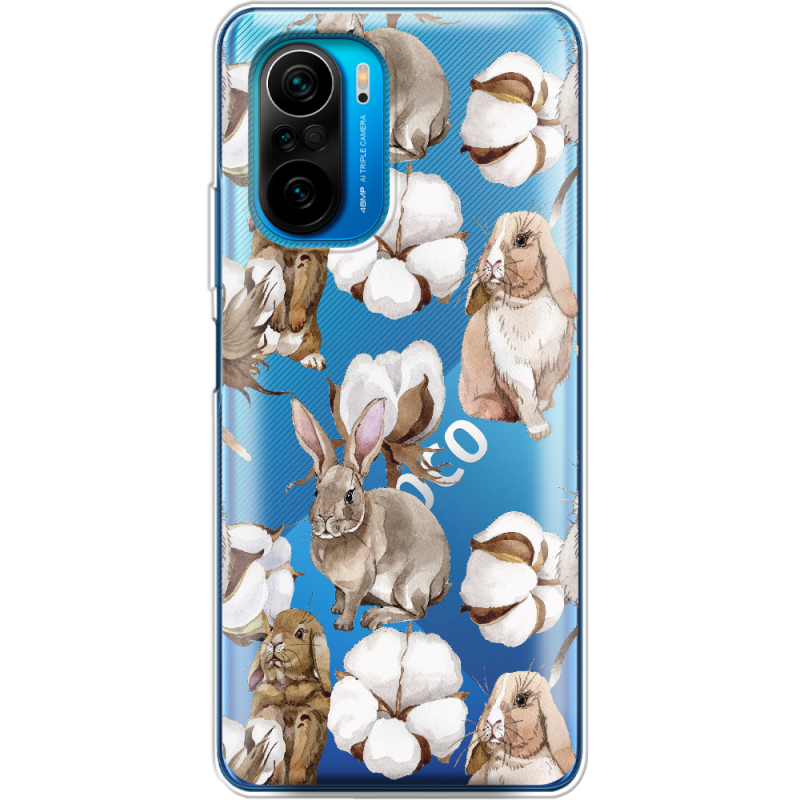 Прозрачный чехол BoxFace Poco F3 Cotton and Rabbits