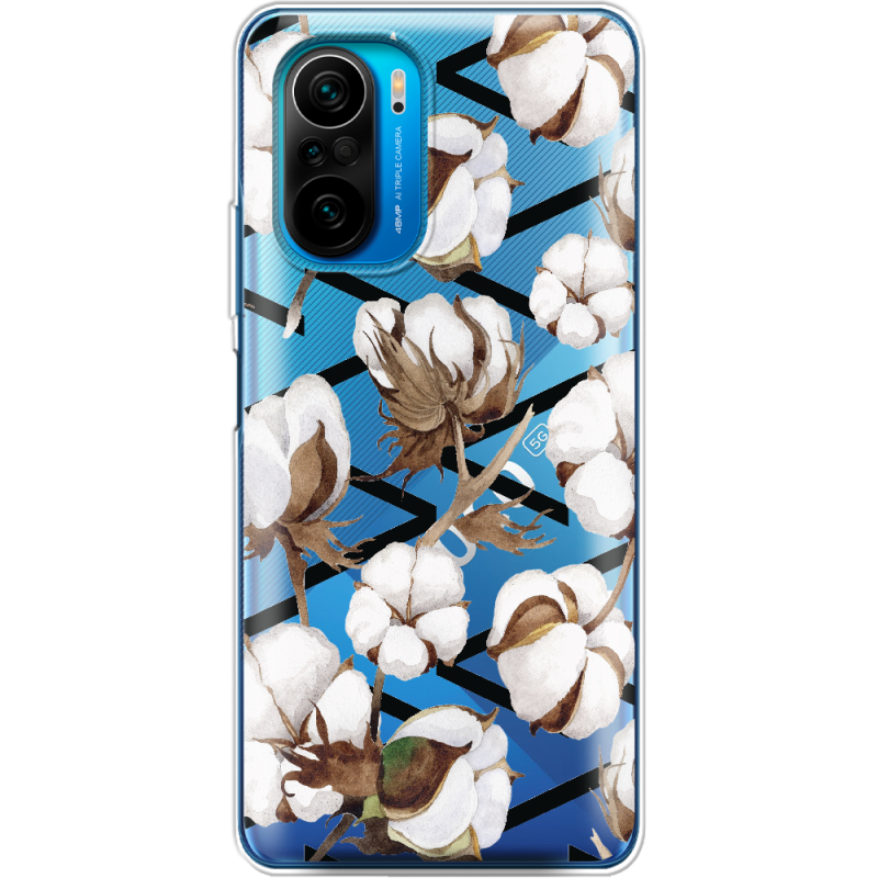 Прозрачный чехол BoxFace Poco F3 Cotton flowers