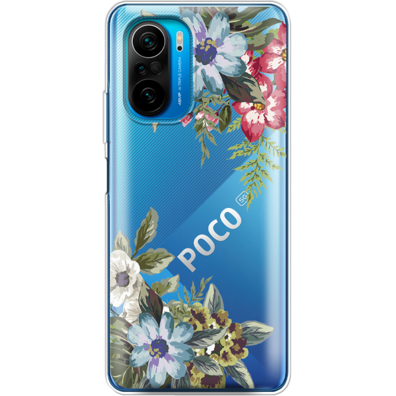 Прозрачный чехол BoxFace Poco F3 Floral