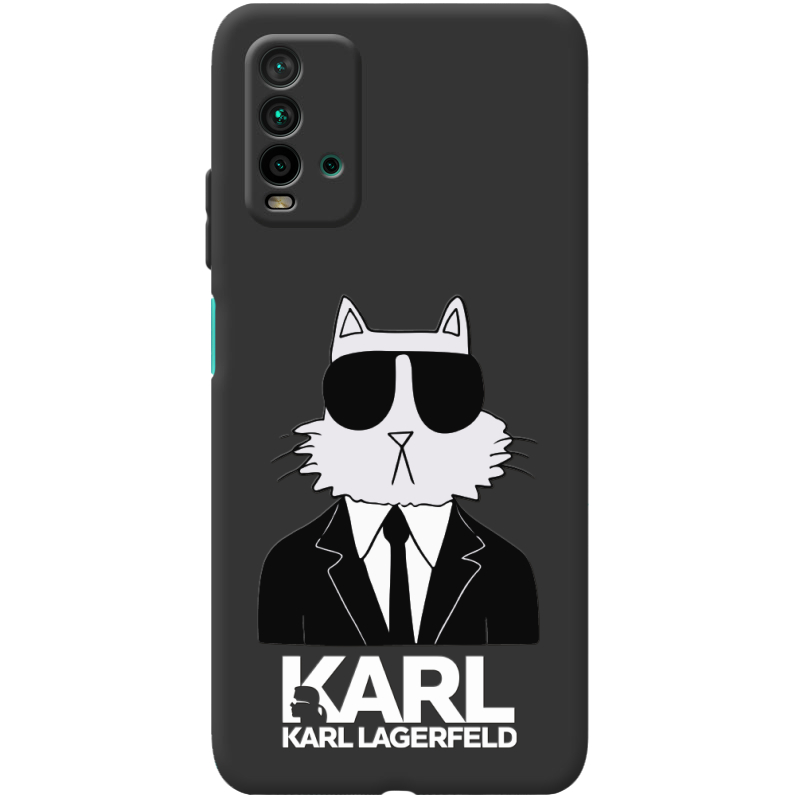 Черный чехол BoxFace Xiaomi Redmi 9T Cat in Black