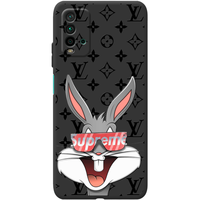 Черный чехол BoxFace Xiaomi Redmi 9T looney bunny