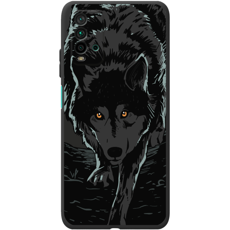 Черный чехол BoxFace Xiaomi Redmi 9T Wolf