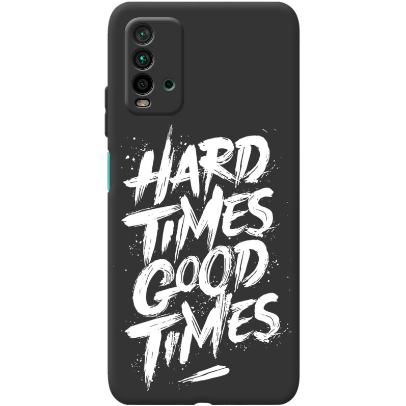 Черный чехол BoxFace Xiaomi Redmi 9T Hard Times Good Times