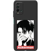 Черный чехол BoxFace Xiaomi Redmi 9T Attack On Titan - Ackerman