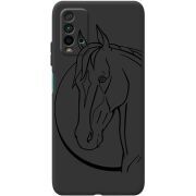 Черный чехол BoxFace Xiaomi Redmi 9T Horse