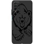 Черный чехол BoxFace Xiaomi Redmi 9T Grizzly Bear