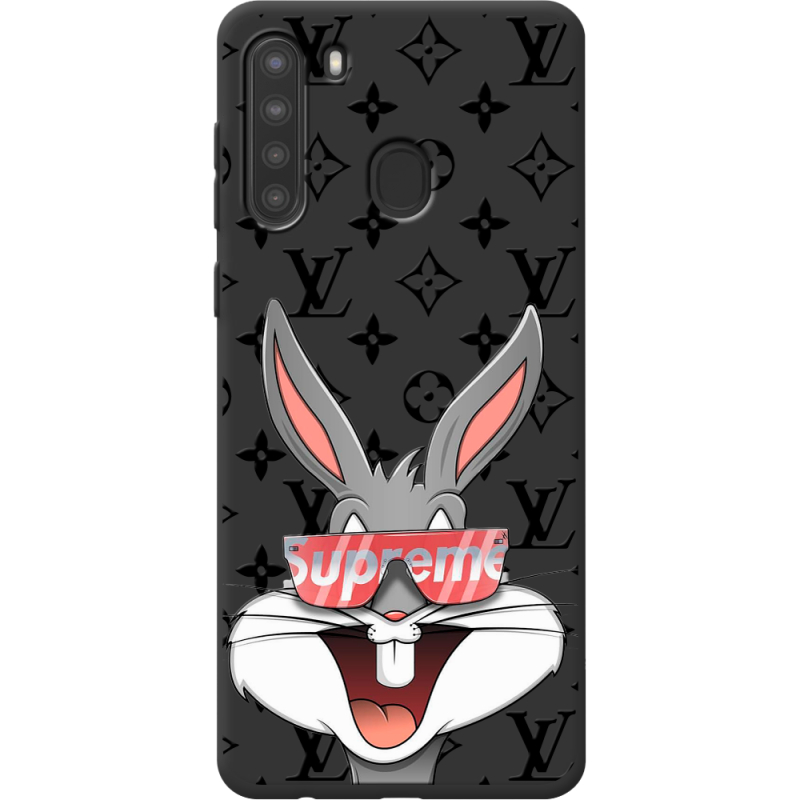 Черный чехол BoxFace Samsung A215 Galaxy A21 looney bunny