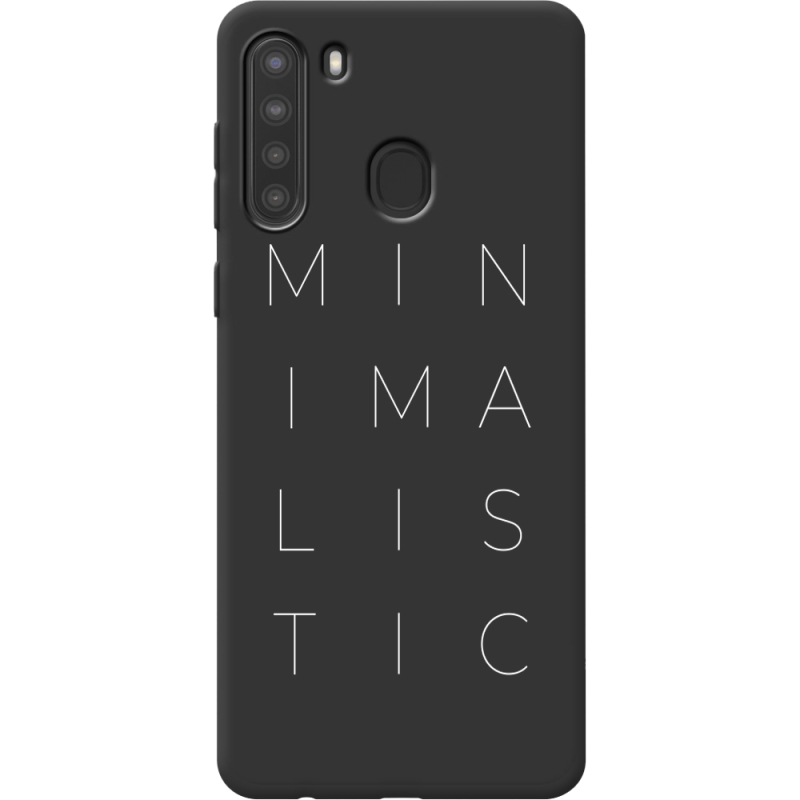 Черный чехол BoxFace Samsung A215 Galaxy A21 Minimalistic