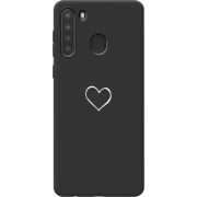 Черный чехол BoxFace Samsung A215 Galaxy A21 My Heart